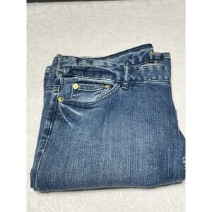Michael Kors Womens Blue Wash Denim Bootcut Jeans Stretch Cotton Blend